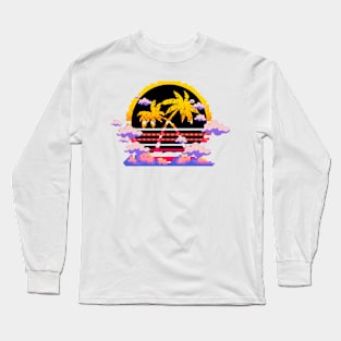 Palm Tree Sunset Long Sleeve T-Shirt